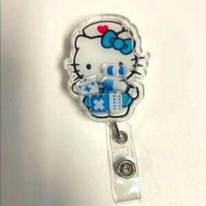 New Hello Kitty Nurse Badge Reel shaker medical ID badge